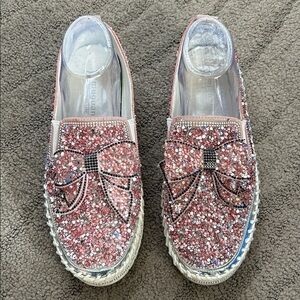 Muguan Sparkly Rhinestone Slip-ons Pink Size 8.5/9